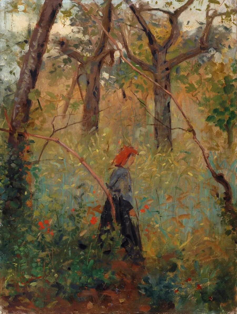 Figura nel bosco